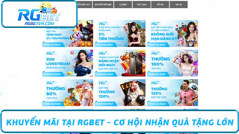 RGBet ®️ Đăng ký, khuyến mãi, link vào trang casino RGBet 2024